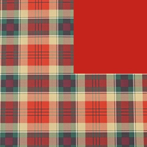 ROTOLO CARTA CM.100X25MT GOLD TARTAN ROSSO